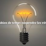 Question : combien de temps suspendre les vêtements secs ?